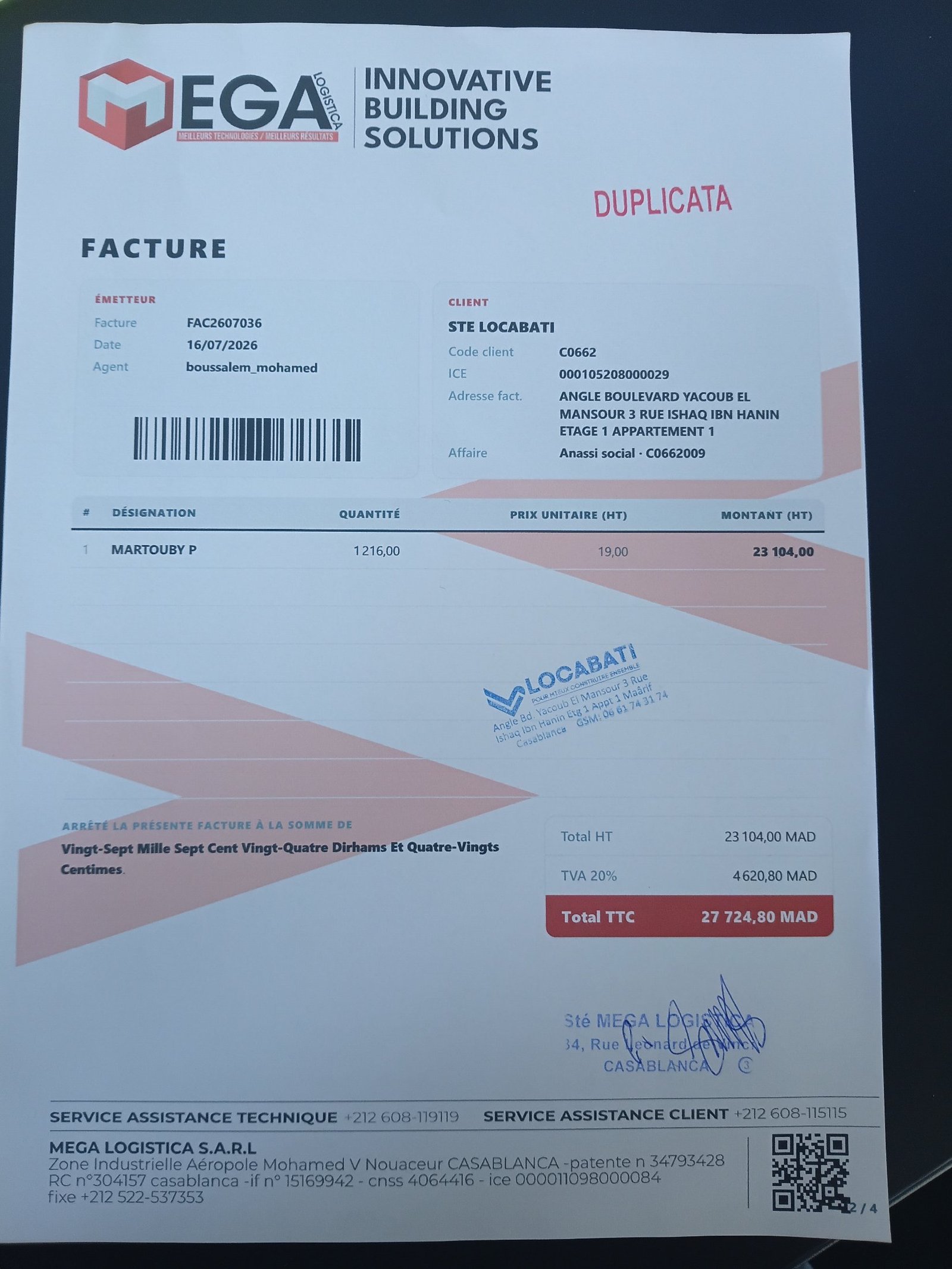 Image facture