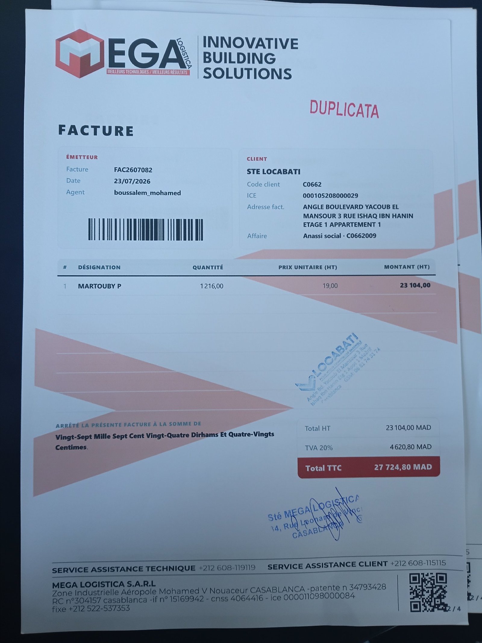 Image facture
