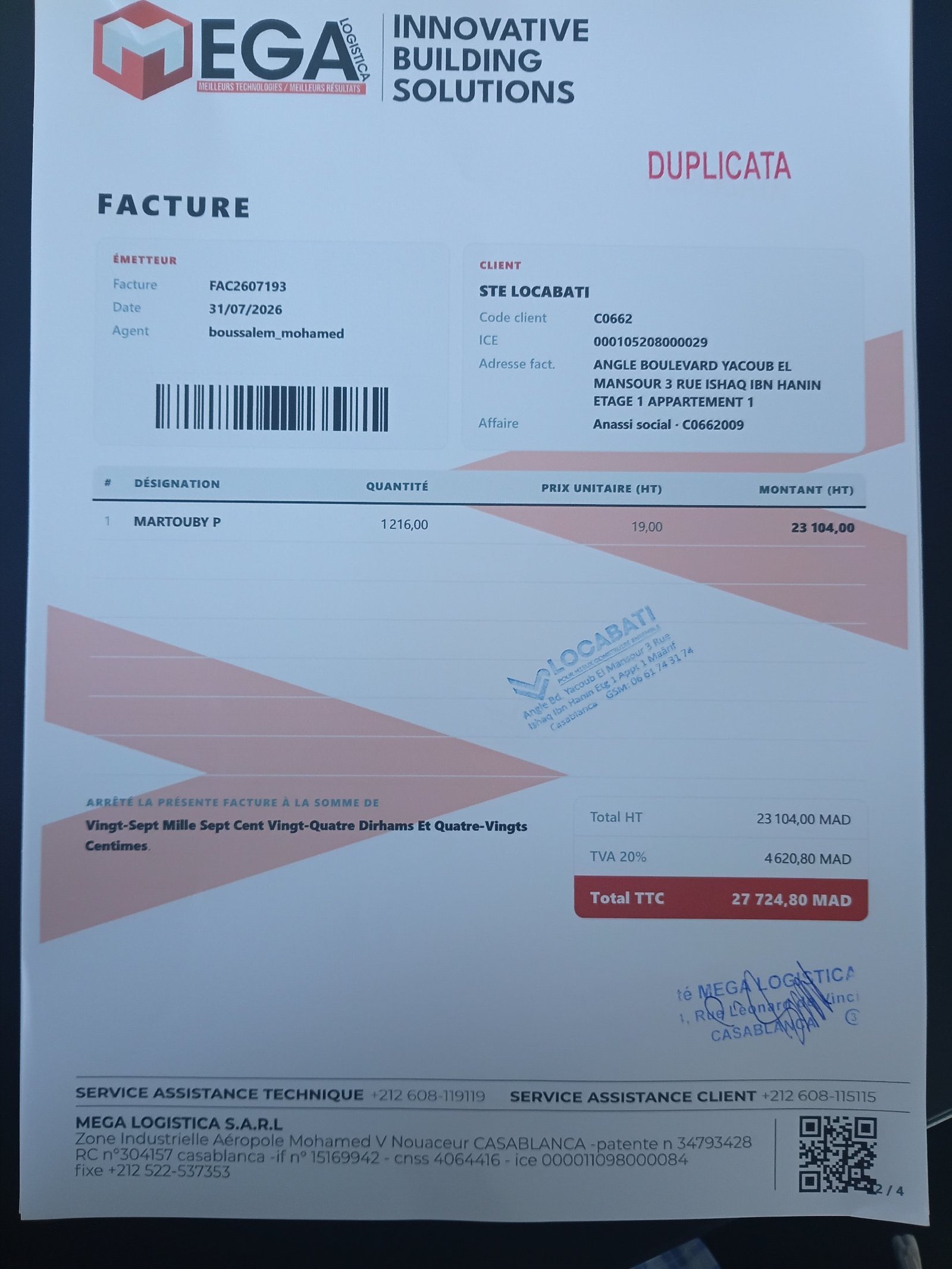 Image facture