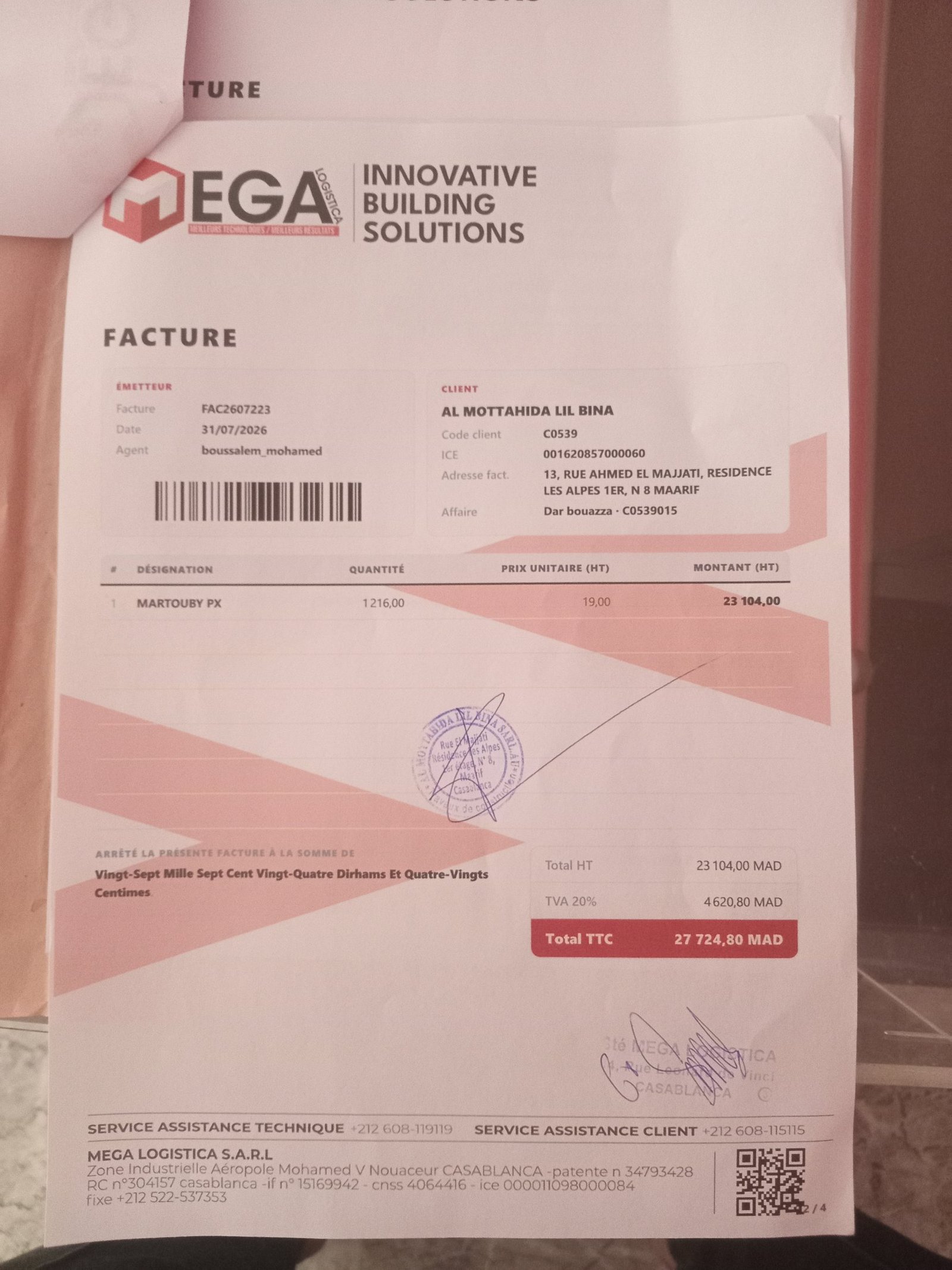 Image facture