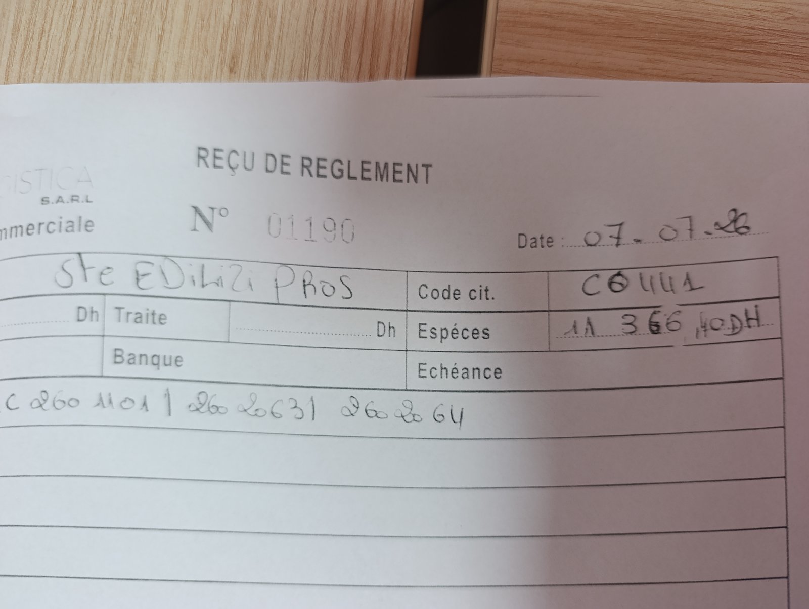 Justificatif