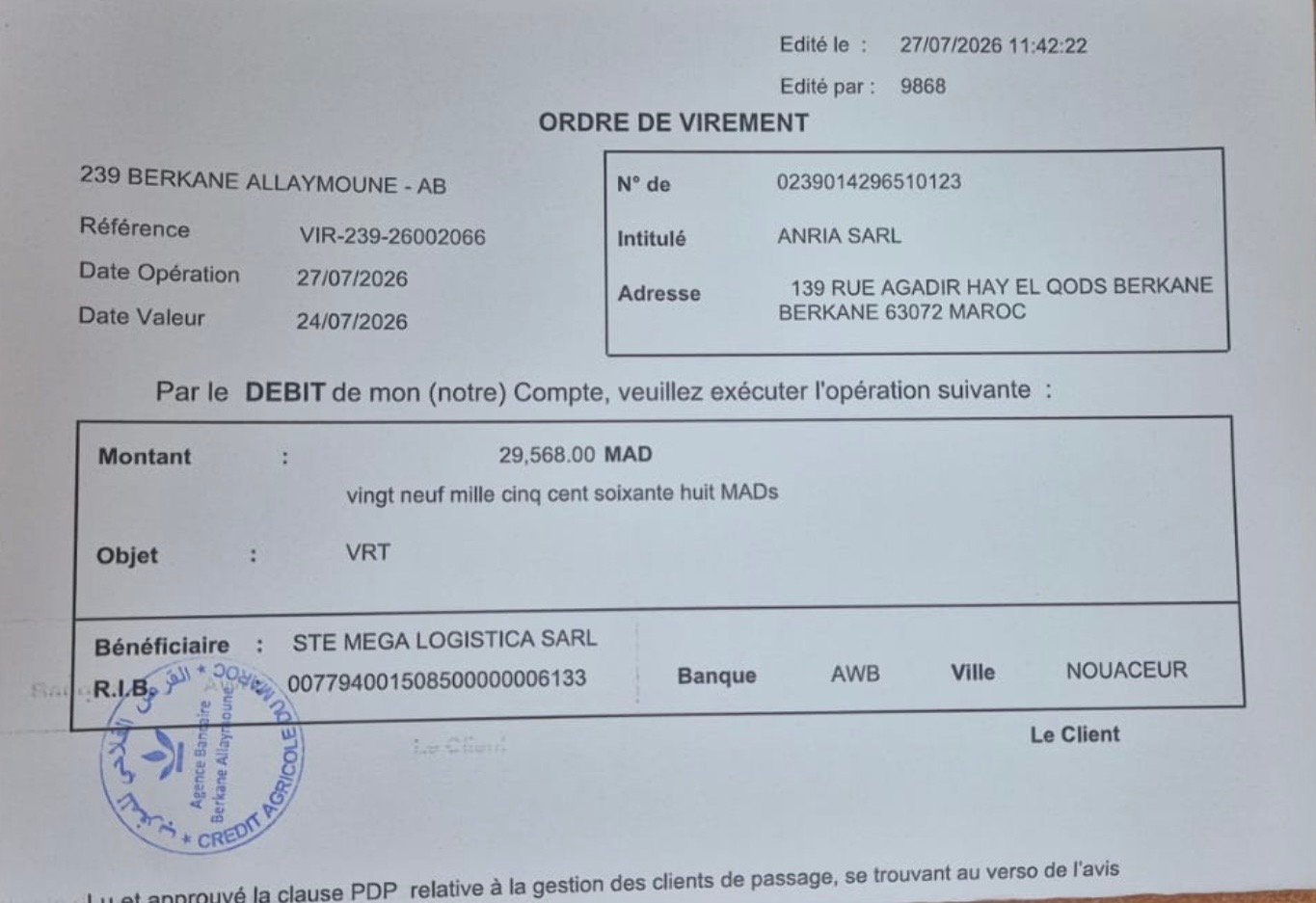 Justificatif